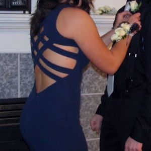 Navy blue prom dress